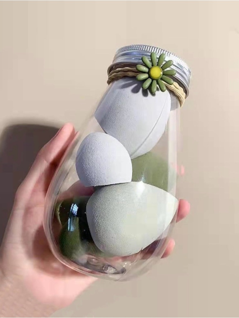 6 Piece Blending Makeup Sponges Set in Jar